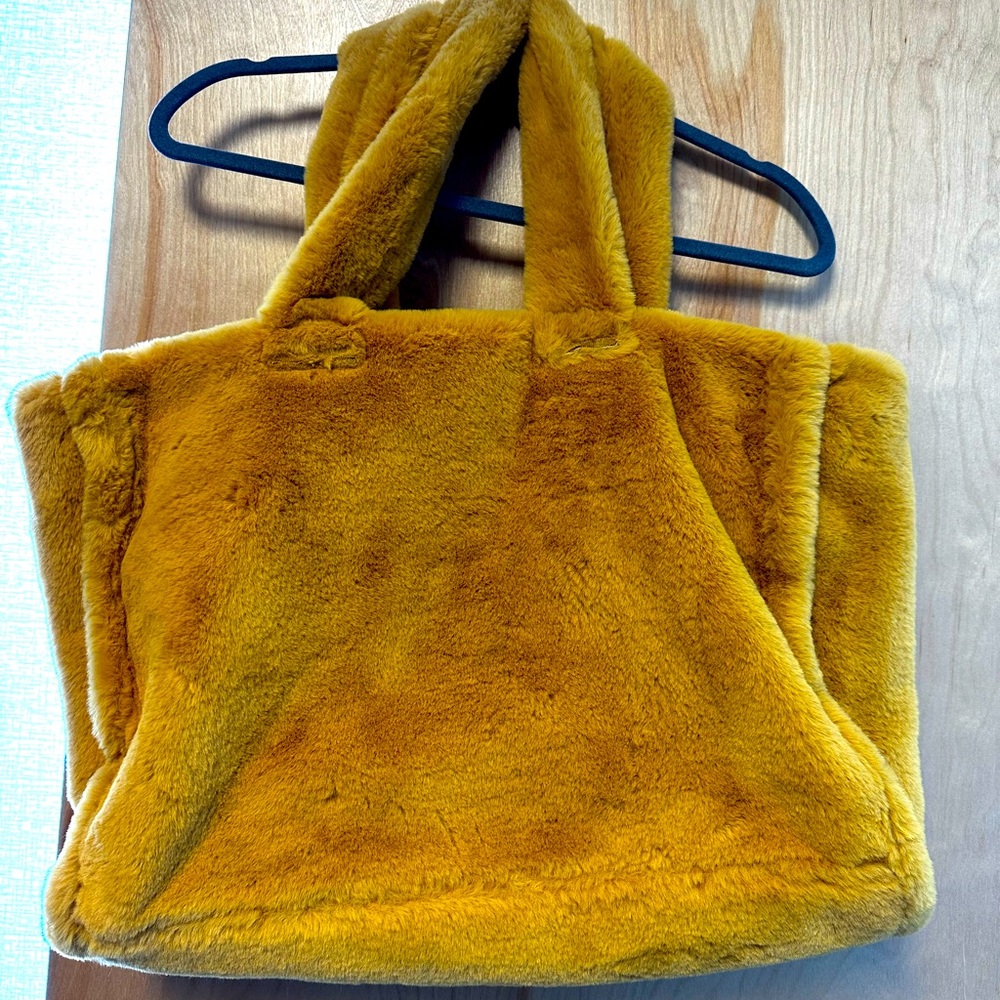 EUC Anthropologie Faux Fur Tote